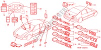 EMBLEMAS para Honda CIVIC SI 4 Puertas 5 velocidades manual 1994