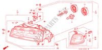 FARO DELANTERO(2) para Honda PRELUDE SI 2 Puertas 5 velocidades manual 1996