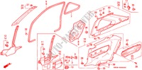 GUARNICION DE PILAR/ RECUBRIMIENTO LATERAL para Honda PRELUDE SI 2 Puertas 5 velocidades manual 1992