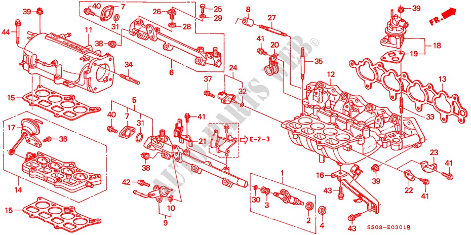 MULTIPLE DE ADMISION (DOHC/DOHC VTEC) para Honda PRELUDE SI 2 Puertas 5 velocidades manual 1996