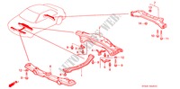 RAYO TRASERO/VIGA TRANSVERSAL para Honda ACCORD EX 4 Puertas 5 velocidades manual 1994