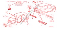 EMBLEMAS/ETIQUETAS DE PRECAUCION para Honda CR-V 4WD 5 Puertas 5 velocidades automática 2007