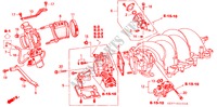 CUERPO MARIPOSA GASES para Honda ACURA 3.5RL 3.5RL 4 Puertas 4 velocidades automática 1997