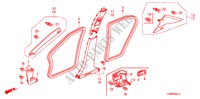 GUARNICION DE PILAR(RH) para Honda ACCORD VTI 4 Puertas 5 velocidades automática 2011