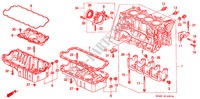 BLOQUE DE CILINDRO/COLECTOR DE ACEITE (1) para Honda CIVIC 1.6IES 4 Puertas 5 velocidades manual 1999
