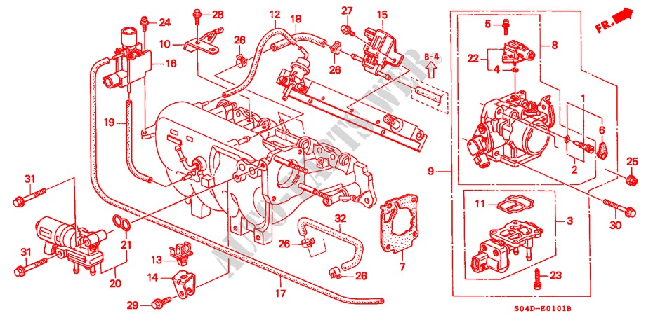 CUERPO MARIPOSA GASES(2) para Honda CIVIC 1.6IES 4 Puertas 5 velocidades manual 1999