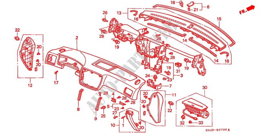 PANEL DE INSTRUMENTO(LH) para Honda CIVIC 1.6IES 4 Puertas 5 velocidades manual 1999