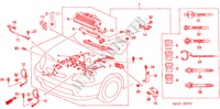 CONJ. DE CABLES DE MOTOR (RH) para Honda CIVIC VTI 4 Puertas 5 velocidades manual 2000