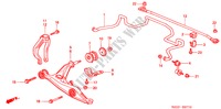 ESTABILIZADOR DELANTERO/ BRAZO INFERIOR DELANTERO para Honda CIVIC EXI-S 4 Puertas 5 velocidades manual 2000