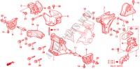 SOPORTES DE MOTOR(MT) (2) para Honda BALLADE 160I VTEC 4 Puertas 5 velocidades manual 2000