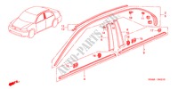 MOLDURA para Honda CIVIC GLI 4 Puertas 5 velocidades manual 2002