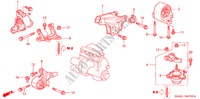 SOPORTES DE MOTOR(MT) para Honda CIVIC 1.6LS 4 Puertas 5 velocidades manual 2001