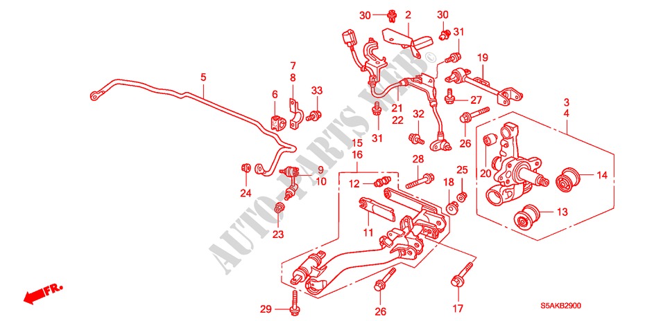 BRAZO INFERIOR TRASERO para Honda CIVIC 1.6LS 4 Puertas 5 velocidades manual 2004