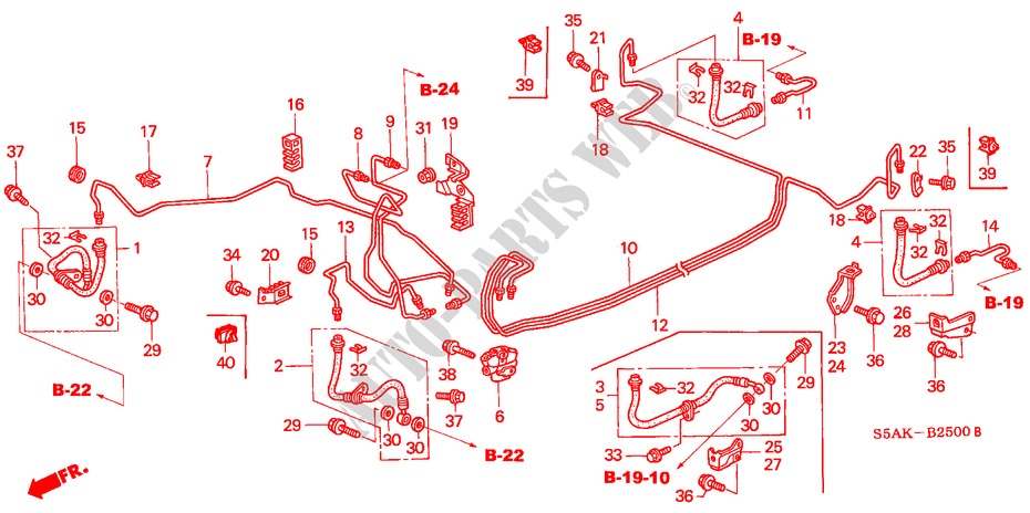 LINEAS DE FRENO(LH) para Honda CIVIC VTI 4 Puertas 5 velocidades manual 2003