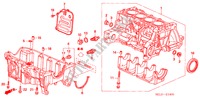 BLOQUE DE CILINDRO/COLECTOR DE ACEITE (1.2L/1.3L) para Honda CITY EXI 4 Puertas 5 velocidades manual 2003