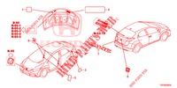 EMBLEMAS/ETIQUETAS DE PRECAUCION  para Honda CIVIC 1.4 EXECUTIVE 5 Puertas 6 velocidades manual 2012