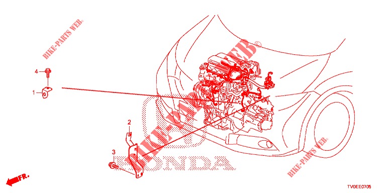 APOYO DE GRUPO DE CABLE DE MOTOR (1.4L) para Honda CIVIC 1.4 EXECUTIVE TUNER LESS 5 Puertas 6 velocidades manual 2014
