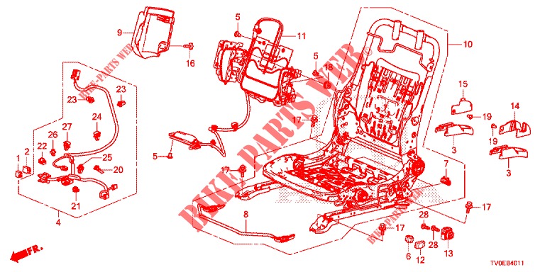 ASIENTO DEL. (G.) (HAUTEUR MANUELLE) para Honda CIVIC 1.4 EXECUTIVE TUNER LESS 5 Puertas 6 velocidades manual 2014