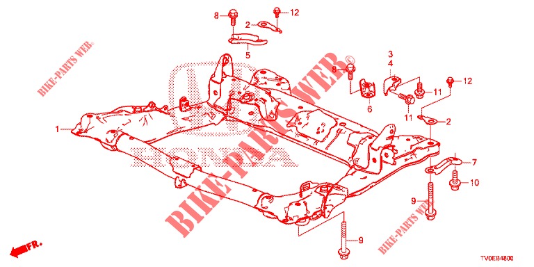 BASTIDOR SECUNDARIO DELANTERO  para Honda CIVIC 1.4 EXECUTIVE TUNER LESS 5 Puertas 6 velocidades manual 2014
