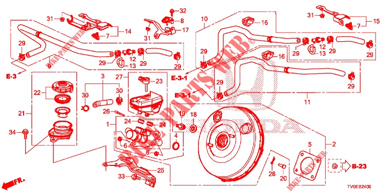 CILINDRO MAESTRO DE FRENO/ALIMENTACION MAESTRA (LH) para Honda CIVIC 1.4 EXECUTIVE TUNER LESS 5 Puertas 6 velocidades manual 2014