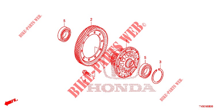 ENGRANAJE DIFERENCIAL  para Honda CIVIC 1.4 EXECUTIVE TUNER LESS 5 Puertas 6 velocidades manual 2014