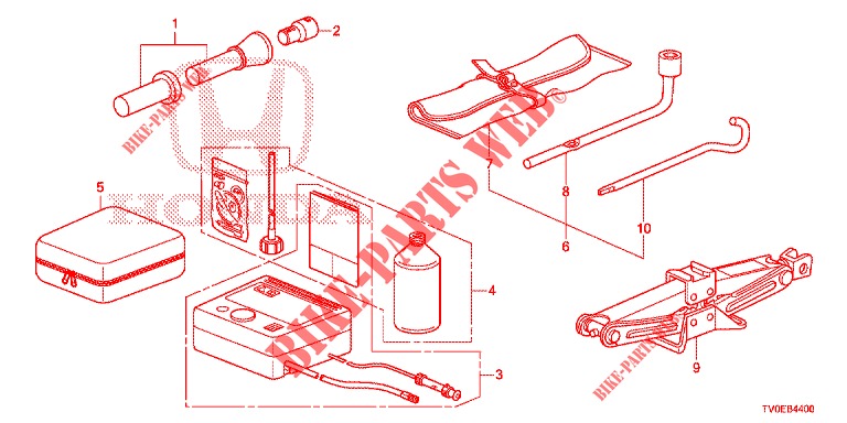 HERRAMIENTAS/GATO  para Honda CIVIC 1.4 EXECUTIVE TUNER LESS 5 Puertas 6 velocidades manual 2014