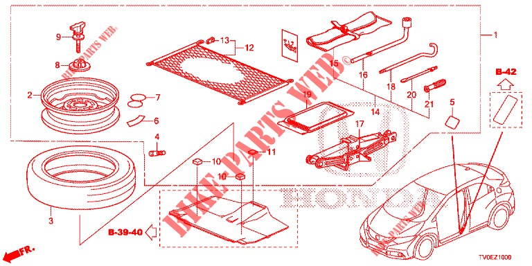 KIT DE RUEDA TEMPLADA (16 PULGADAS)  para Honda CIVIC 1.4 EXECUTIVE TUNER LESS 5 Puertas 6 velocidades manual 2014