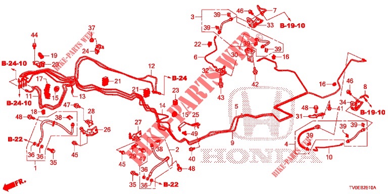 LINEAS DE FRENO (LH) para Honda CIVIC 1.4 EXECUTIVE TUNER LESS 5 Puertas 6 velocidades manual 2014
