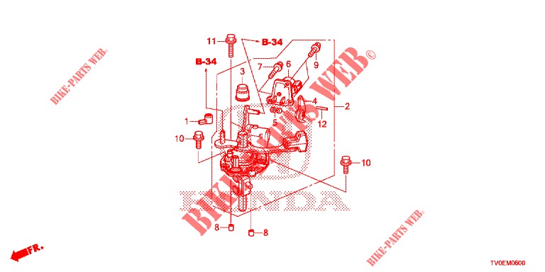 PALANCA DE CAMBIO(MT)  para Honda CIVIC 1.4 EXECUTIVE TUNER LESS 5 Puertas 6 velocidades manual 2014