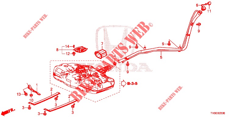 TUBERIA DE LLENADO DE COMBUSTIBLE  para Honda CIVIC 1.4 EXECUTIVE TUNER LESS 5 Puertas 6 velocidades manual 2014