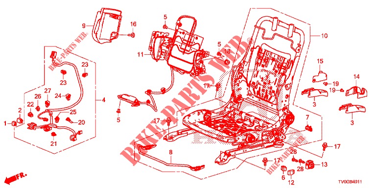 ASIENTO DEL. (G.) (HAUTEUR MANUELLE) para Honda CIVIC 1.8 EXECUTIVE 5 Puertas 6 velocidades manual 2015