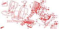 ASIENTO TRASERO/CINTURON SEGURIDAD (G.) para Honda CIVIC 1.8 EXECUTIVE 5 Puertas 6 velocidades manual 2012