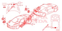 EMBLEMAS/ETIQUETAS DE PRECAUCION  para Honda NSX 3.5 BASE 2 Puertas DCT 2017