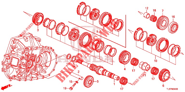 EJE PRINCIPAL  para Honda ACCORD TOURER 2.0 S 5 Puertas 6 velocidades manual 2015