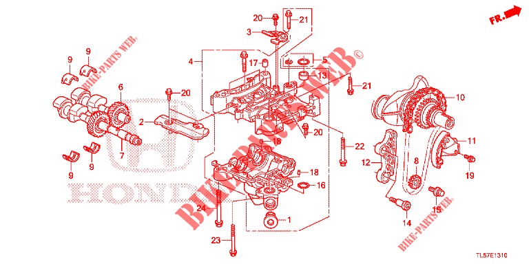 EJE DE COMPENSADOR (2.0L) para Honda ACCORD TOURER 2.0 ELEGANCE 5 Puertas 6 velocidades manual 2015