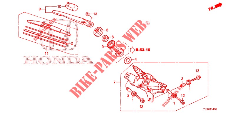 LIMPIAPARABRISAS TRASERO  para Honda ACCORD TOURER 2.0 EXECUTIVE 5 Puertas 5 velocidades automática 2015