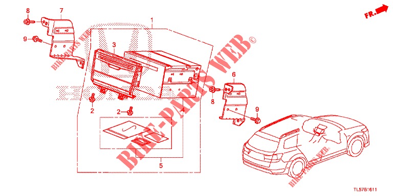 UNIDAD DE AUDIO (NAVIGATION) para Honda ACCORD TOURER 2.0 EXECUTIVE 5 Puertas 5 velocidades automática 2015