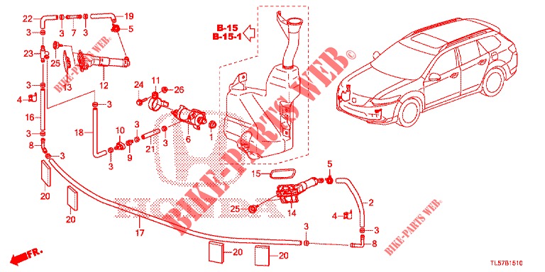 LAVADOR DE FARO DELANTERO(S)  para Honda ACCORD TOURER 2.4 EXECUTIVE 5 Puertas 6 velocidades manual 2015