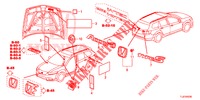EMBLEMAS/ETIQUETAS DE PRECAUCION  para Honda ACCORD TOURER 2.4 S 5 Puertas 6 velocidades manual 2015