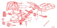 EMBLEMAS/ETIQUETAS DE PRECAUCION  para Honda ACCORD TOURER DIESEL 2.2 COMFORT 5 Puertas 5 velocidades automática 2015