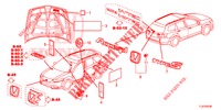 EMBLEMAS/ETIQUETAS DE PRECAUCION  para Honda ACCORD TOURER DIESEL 2.2 LUXURY 5 Puertas 6 velocidades manual 2015