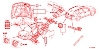 EMBLEMAS/ETIQUETAS DE PRECAUCION  para Honda ACCORD TOURER DIESEL 2.2 S 5 Puertas 6 velocidades manual 2015