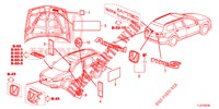 EMBLEMAS/ETIQUETAS DE PRECAUCION  para Honda ACCORD TOURER DIESEL 2.2 S 5 Puertas 5 velocidades automática 2015