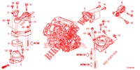 SOPORTES DE MOTOR (DIESEL) (AT) para Honda ACCORD TOURER DIESEL 2.2 S 5 Puertas 5 velocidades automática 2015