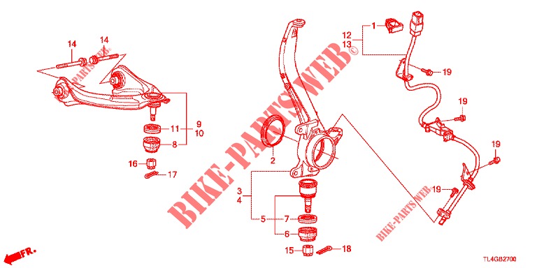 ARTICULACION DELANTERA  para Honda ACCORD TOURER 2.0 ELEGANCE PACK 5 Puertas 6 velocidades manual 2013