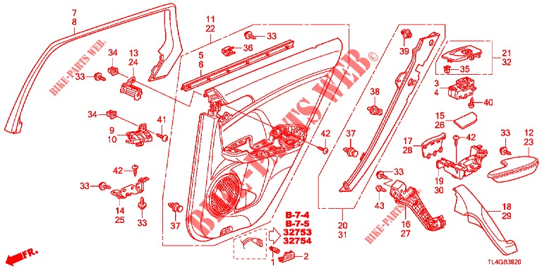 RECUBRIMIENTO DE PUERTA(4D)  para Honda ACCORD TOURER 2.0 ELEGANCE PACK 5 Puertas 6 velocidades manual 2013
