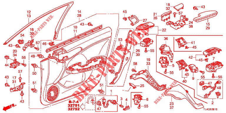 RECUBRIMIENTO DE PUERTA (LH) para Honda ACCORD TOURER 2.0 ELEGANCE PACK 5 Puertas 6 velocidades manual 2013