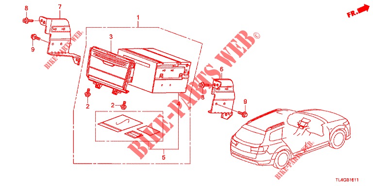 UNIDAD DE AUDIO (NAVIGATION) para Honda ACCORD TOURER 2.0 ELEGANCE PACK 5 Puertas 6 velocidades manual 2013