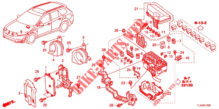 UNIDAD DE MANDO (COMPARTIMENT MOTEUR) (1) para Honda ACCORD TOURER 2.0 ELEGANCE PACK 5 Puertas 6 velocidades manual 2013