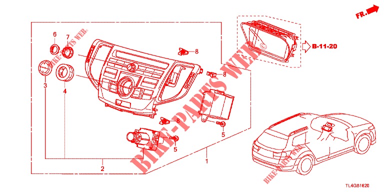 MODULO CENTRAL (NAVIGATION) para Honda ACCORD TOURER 2.0 EXECUTIVE 5 Puertas 6 velocidades manual 2013